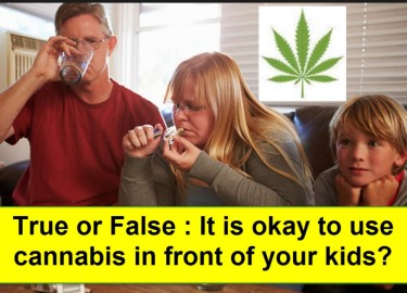 親が子供の前で大麻を使用