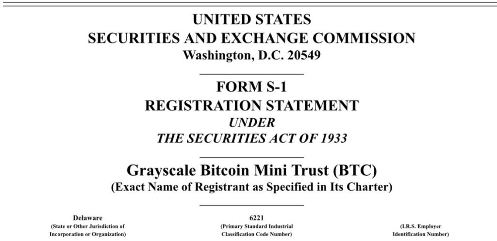 Mini-fiducie Bitcoin en niveaux de gris