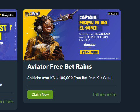 Aviator free bet rains on Betika
