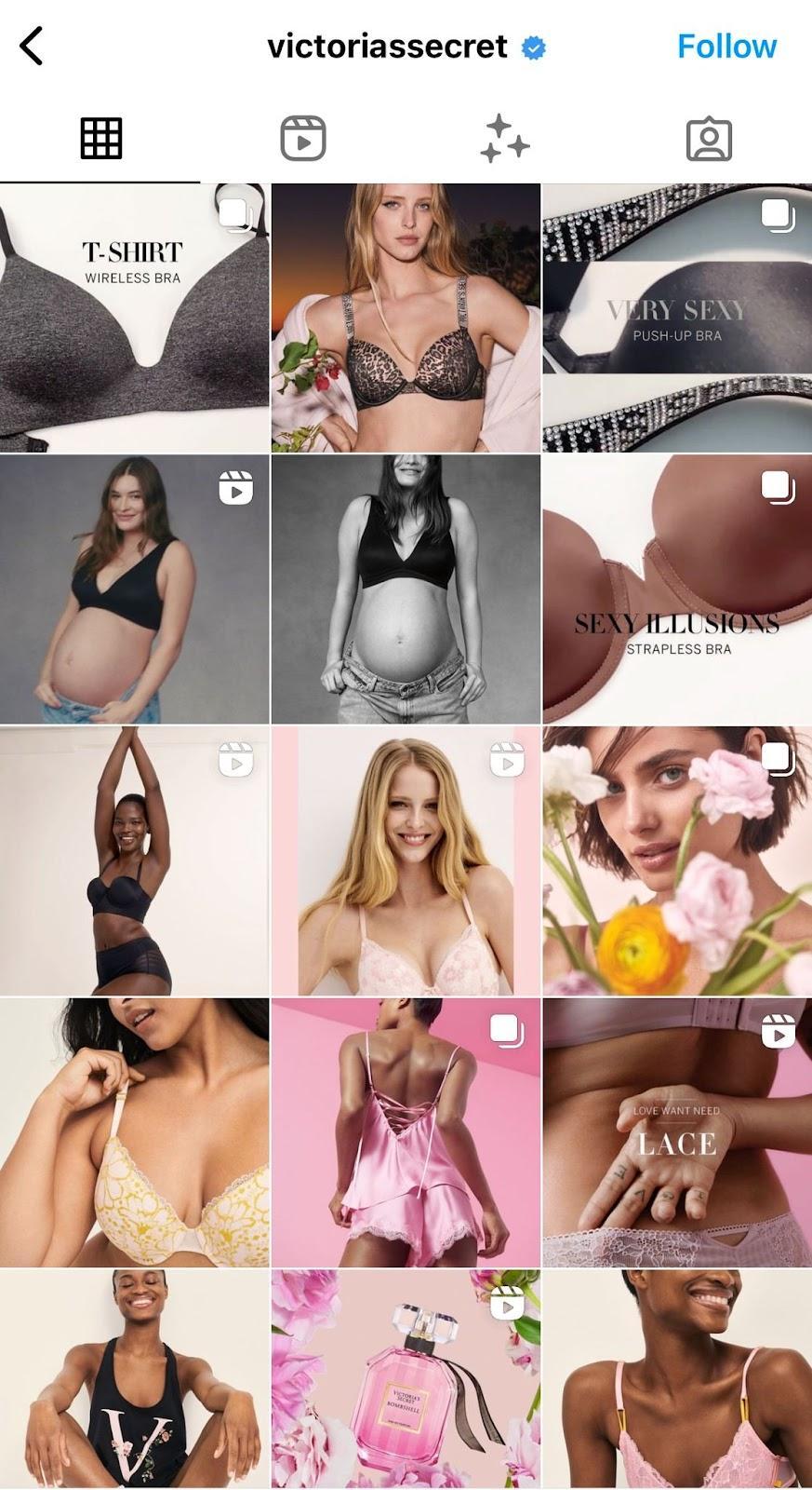 Victoria Secret’s Instagram feed