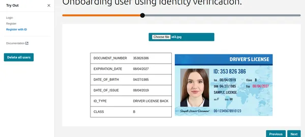 Nacionalna ID, ekstrahirana z AWS Texttract | prepoznavanje obraza za KYC