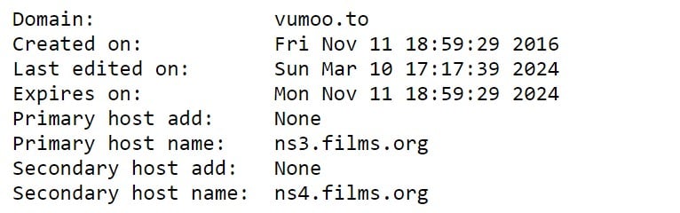 Informationen zur Vumoo-Domain