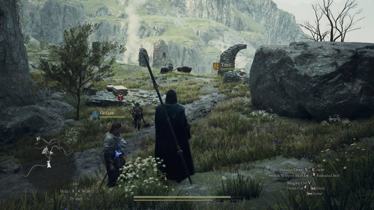The Arisen looks out over some ruins in Dragon’s Dogma 2