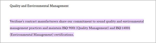 فروشندگان استفاده از استانداردهای ISO را نشان می دهند
