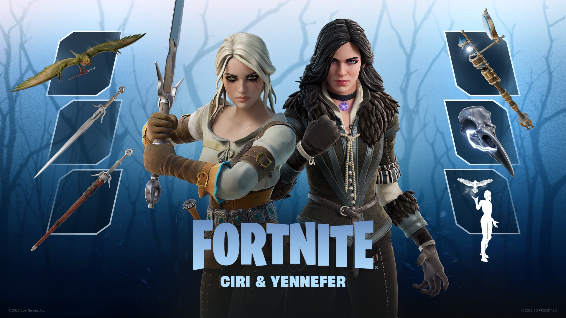 Ciri Yennifer - Pieles de brujo de Fortnite