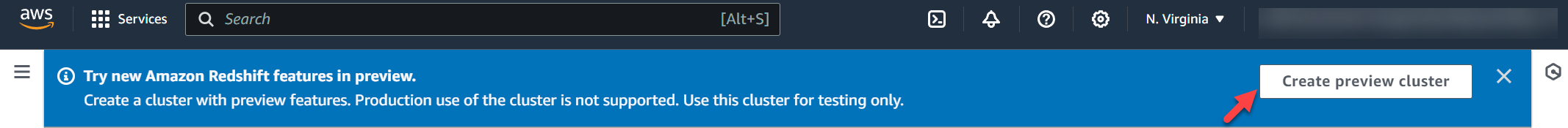 Create preview cluster