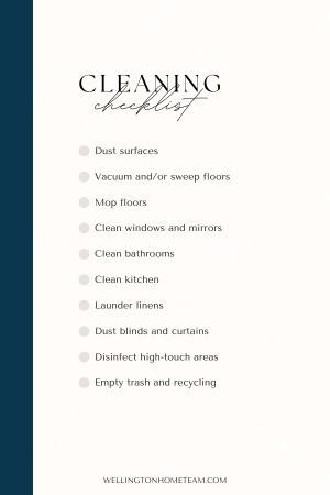 Cleaning Checklist | A Professional Cleaners Checklist