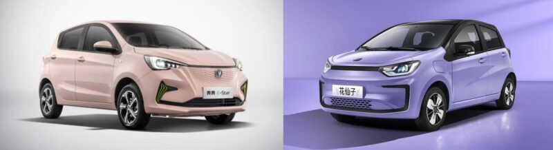 Чанган Бенни EV (слева) против Сехола EX10 (справа). Конкуренты Dacia Spring?