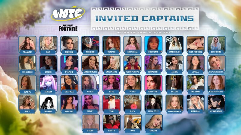 erenaGG has already recruited 44 out of 50 captains for the upcoming WOTE tournament.