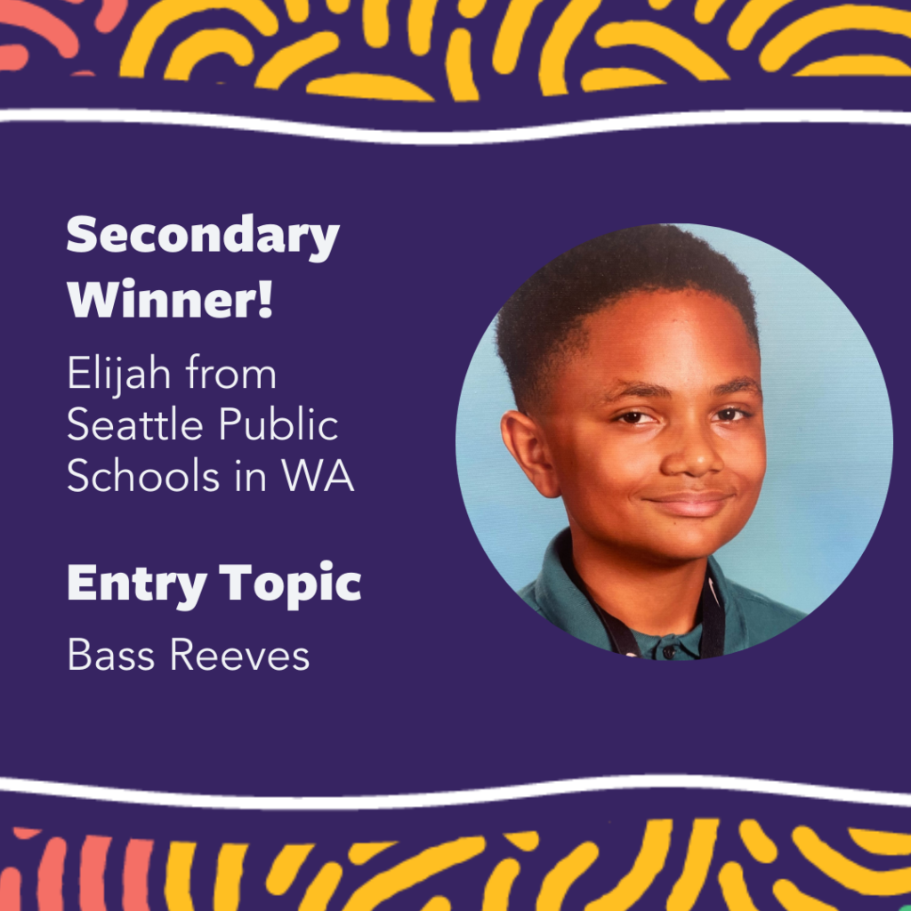 Winnaar van de Black History Month-wedstrijd Secundair: Elijah Greene