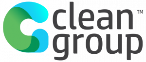 Logo de nettoyage commercial du groupe Clean