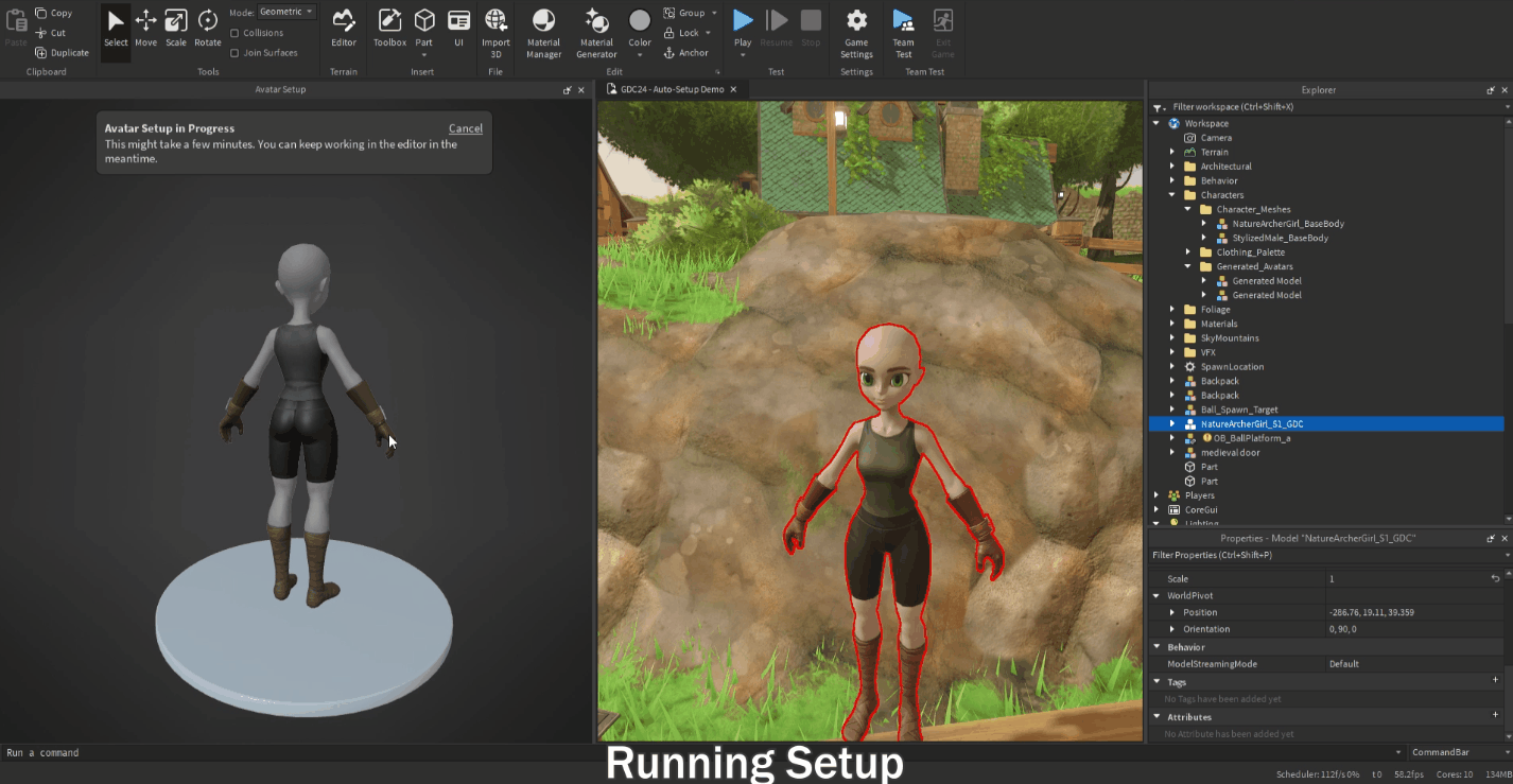 Uusi Avatar Auto Setup -työkalumme hyödyntää tekoälyä muuntaakseen 3D-malleja nopeasti ja automaattisesti avatariksi, joita ihmiset voivat käyttää Robloxissa heti.