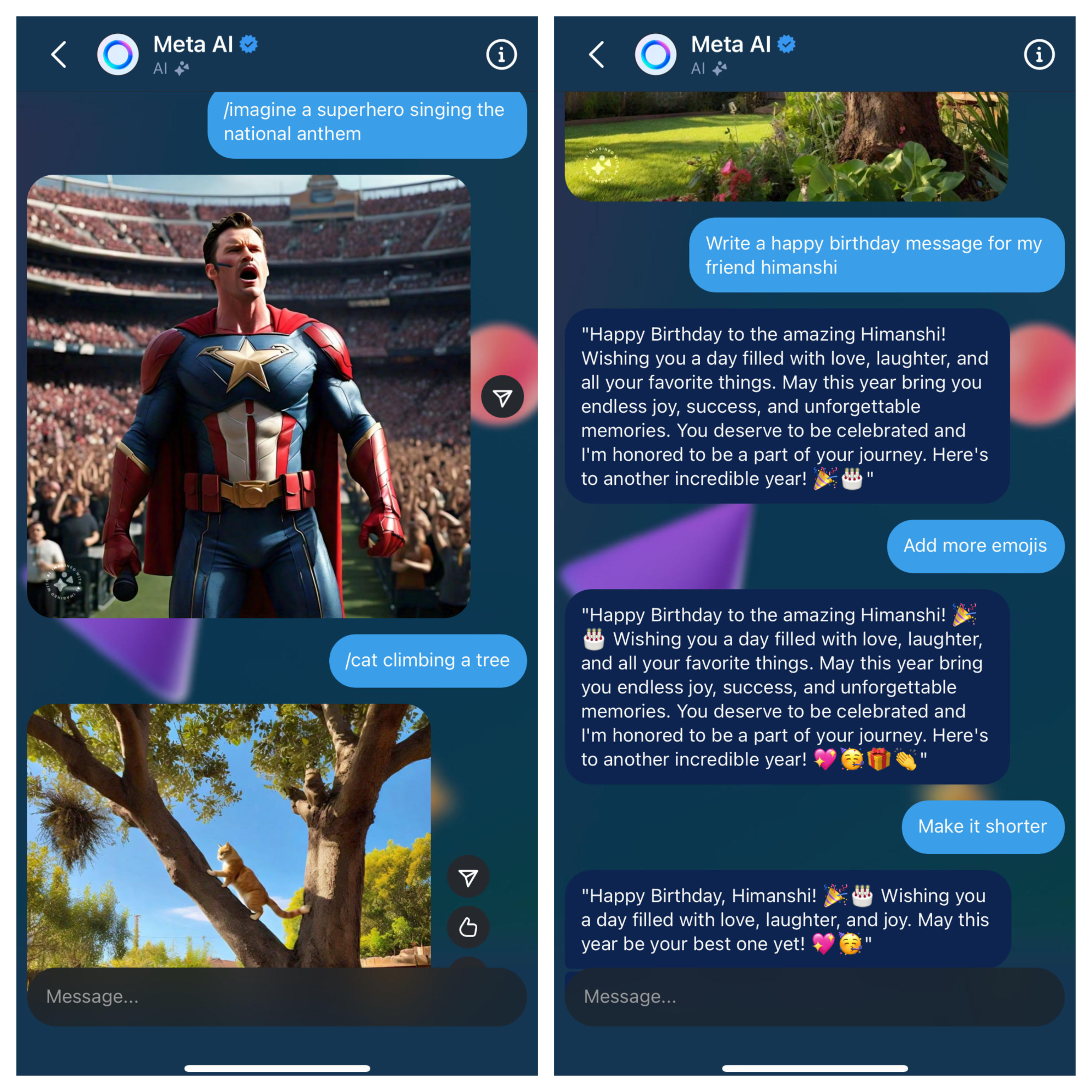 Meta AI no Instagram e Messenger