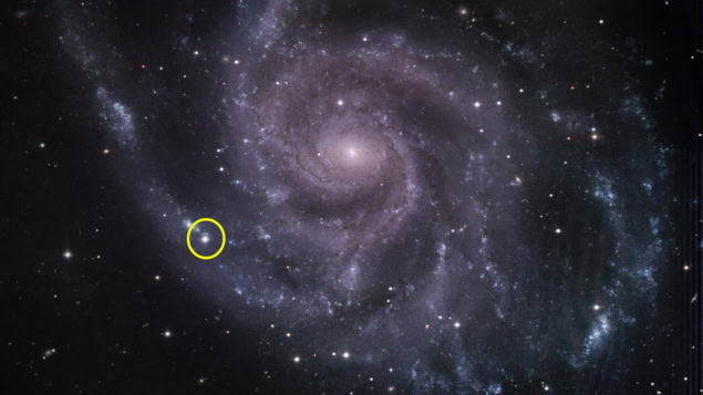Pinwheel galaxy supernova