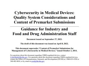 FDA Guidance Medical Device Kyberturvallisuus