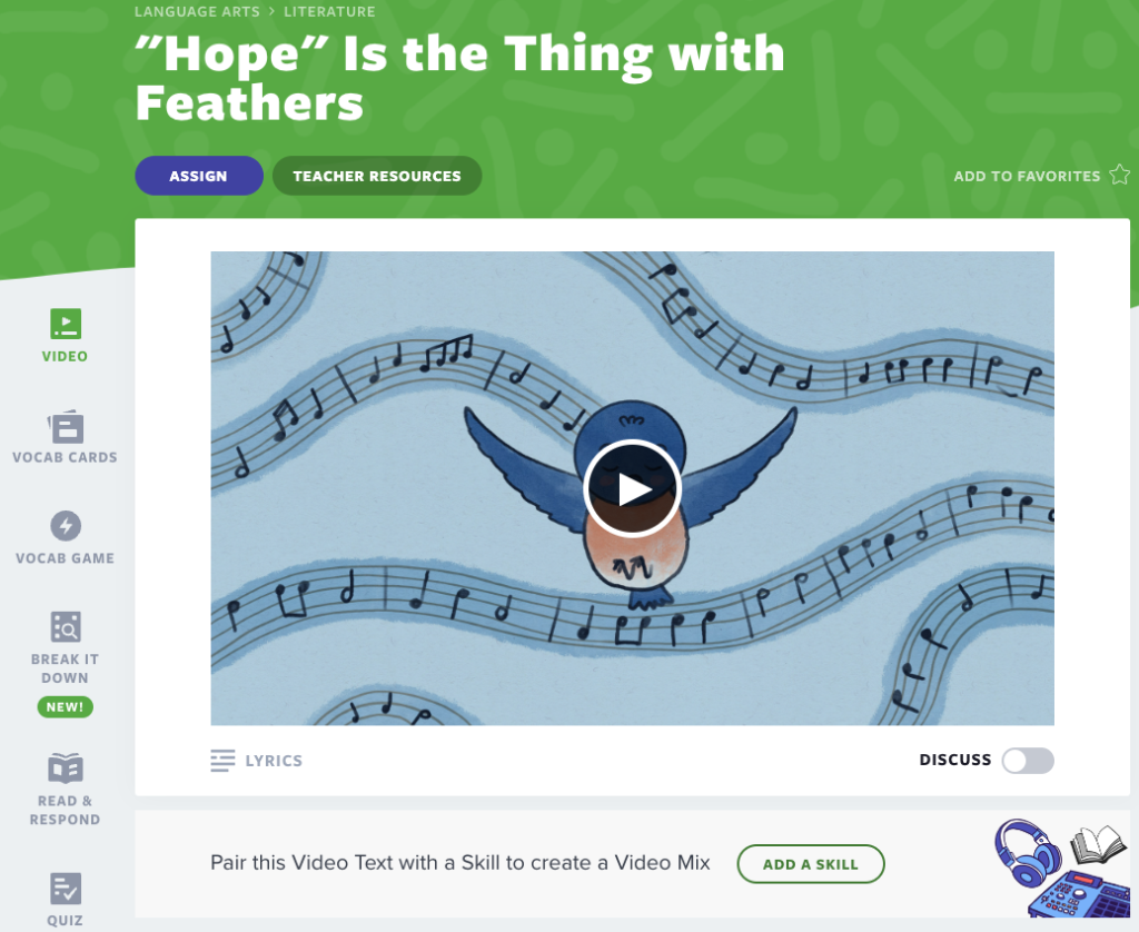 Lección en vídeo "La esperanza" es la cosa con plumas
