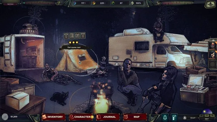 Een galerij met afbeeldingen die de gameplay, graphics, functies en wereldopbouw van het spel The Dead Await laten zien