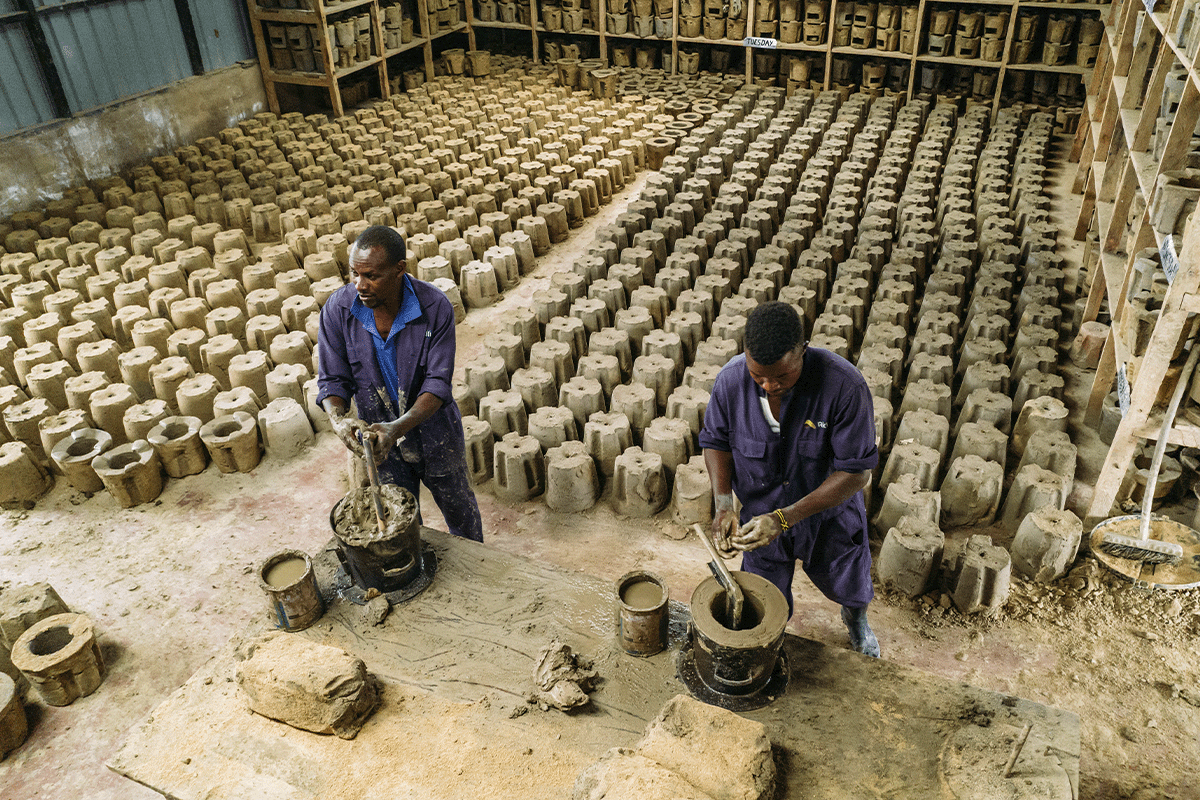 100 Reasons carbon credits are the best thing that ever happened to improve conditions on our planet_Two artisans working in a cookstoves factory_visual 9