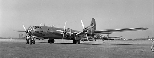 Boeing YB-29J, "Pacsuan Dreamboat" on the tarmac.