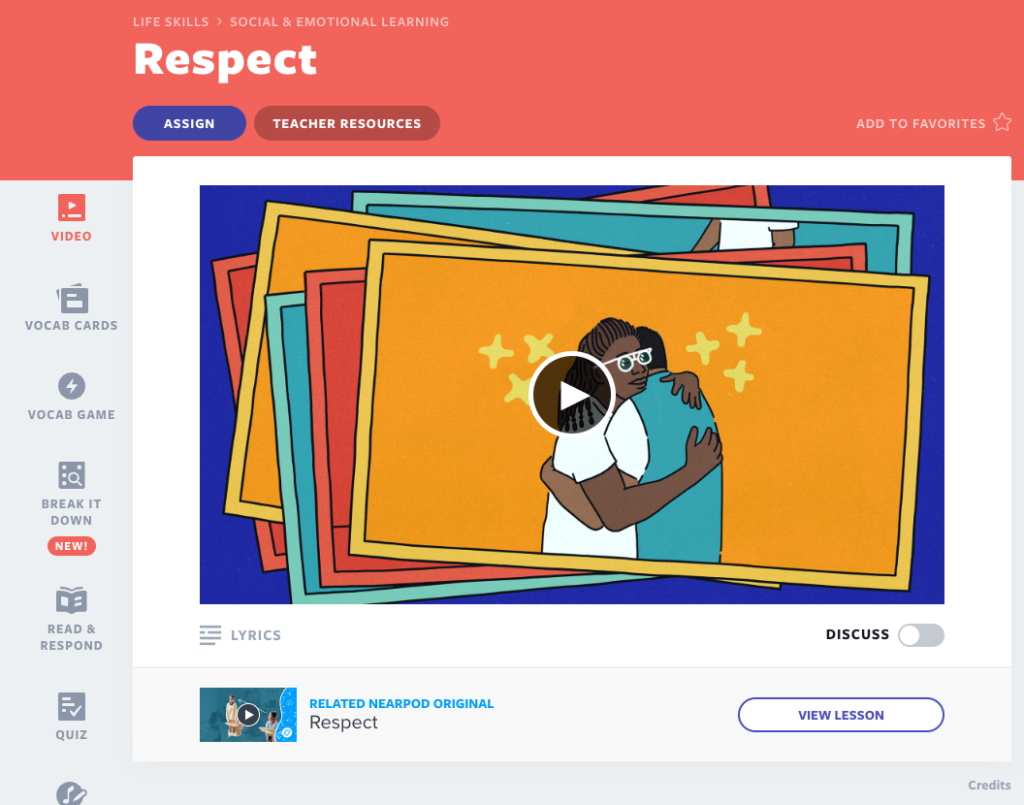 Respect lesson video