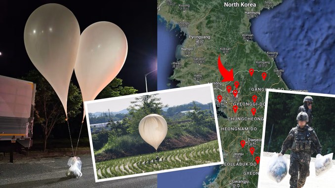 North Korea balloons