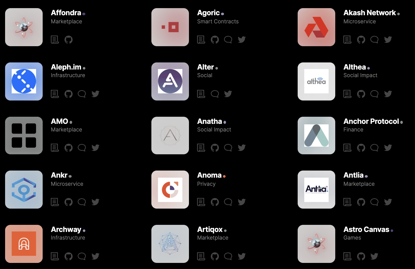 apps on Cosmos