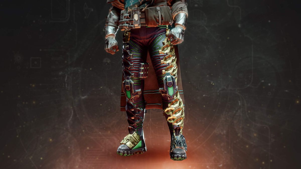 A Hunter wearing the Balance of Power Exotic legs
