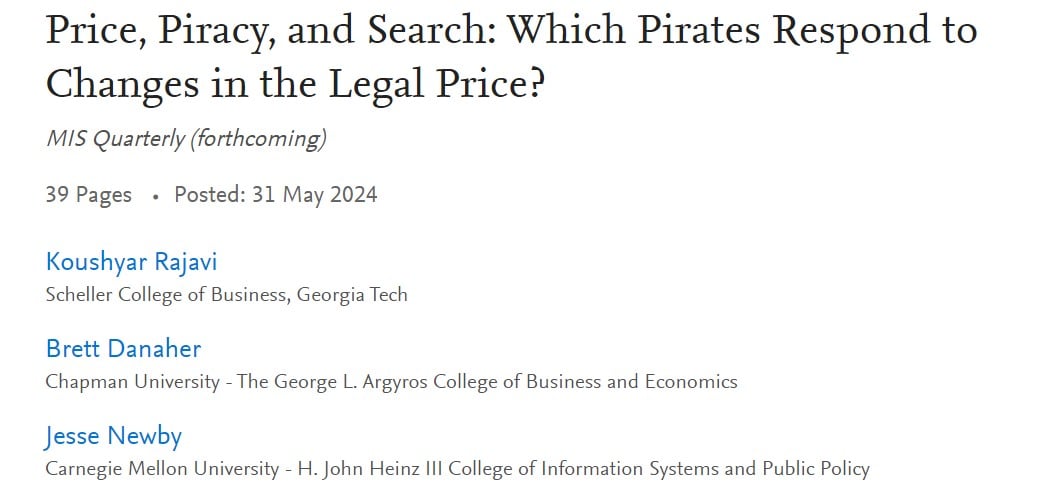 price piracy research