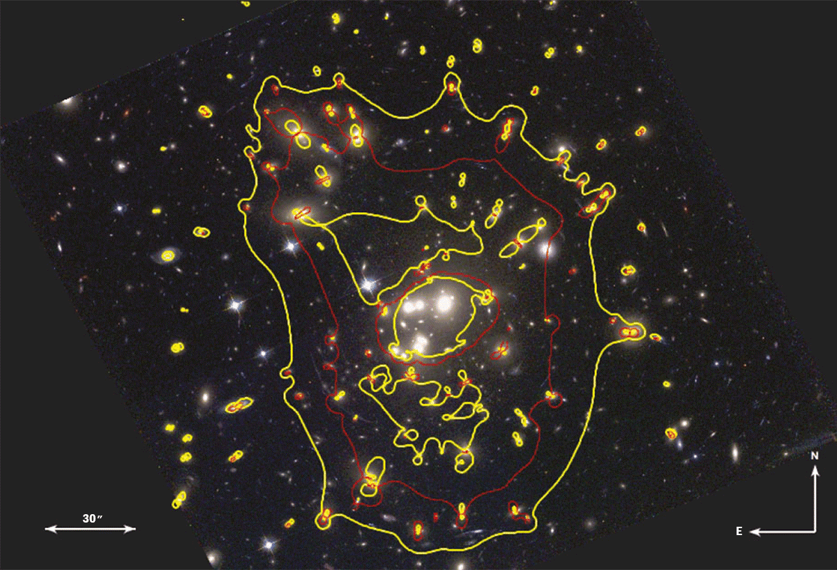 Gravitational lensing around the Abell 1689 galaxy cluster