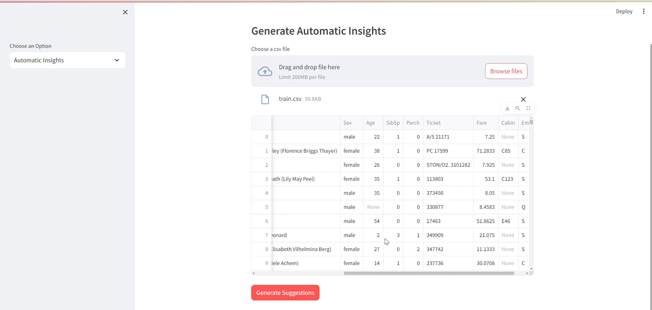Generate Automatic insights