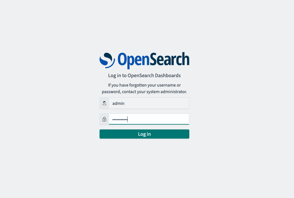 OpenSearch Login Portal