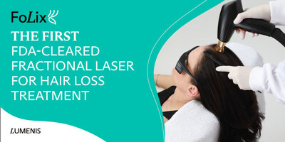 Lumenis Be. launches its proprietary laser device for hair loss treatment. Recently cleared by the FDA, FoLix becomes the first and only fractional laser for safe, effective, and natural hair loss treatment for women and men in the United States. (PRNewsfoto/Lumenis Be Ltd.)