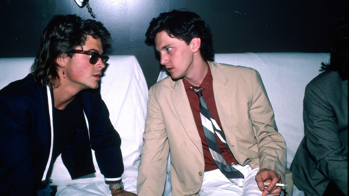 An archival photo of Robe Lowe and Andrew McCarthy from the documentary Brats.