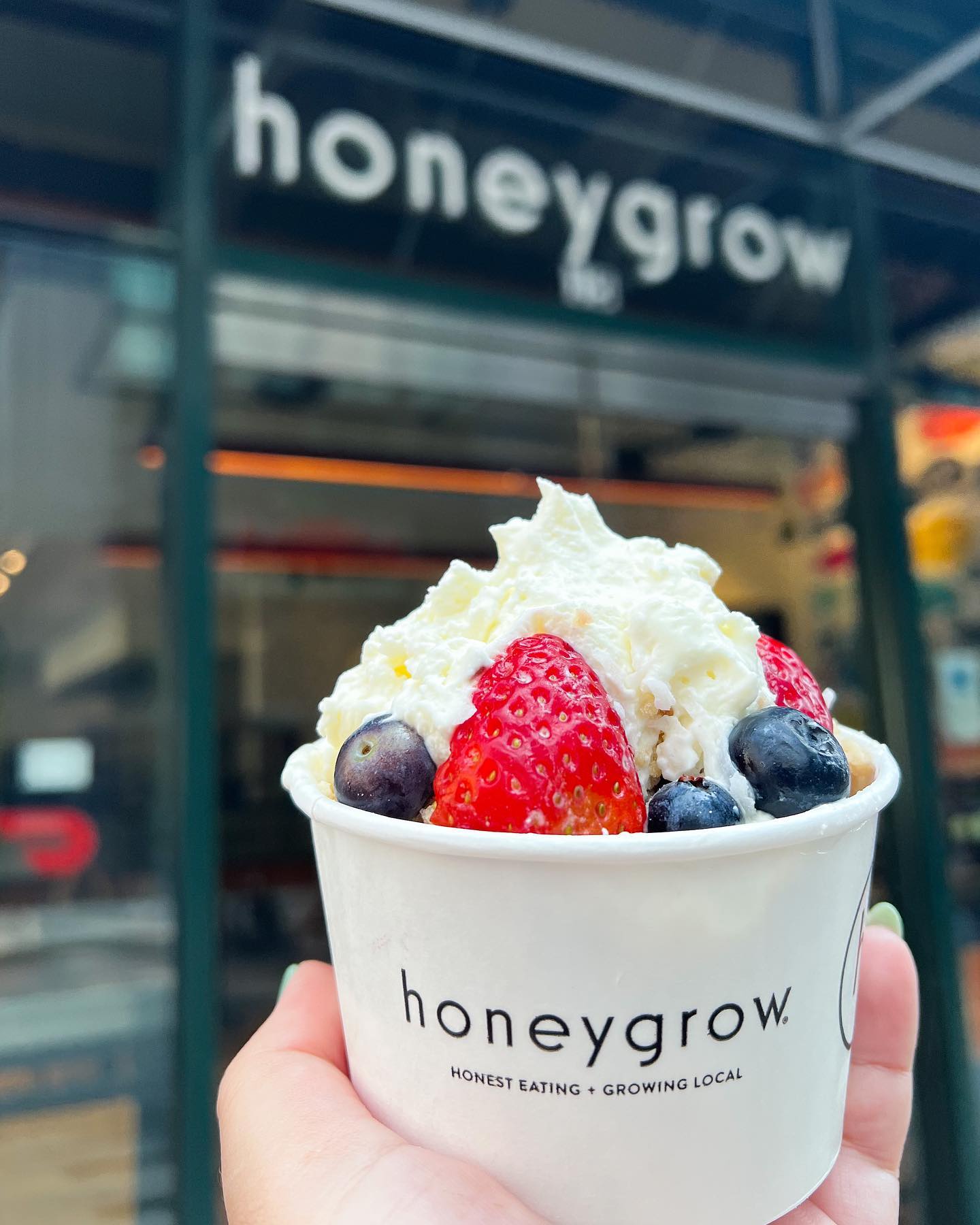 one of the desserts offered at the honeygrow menu