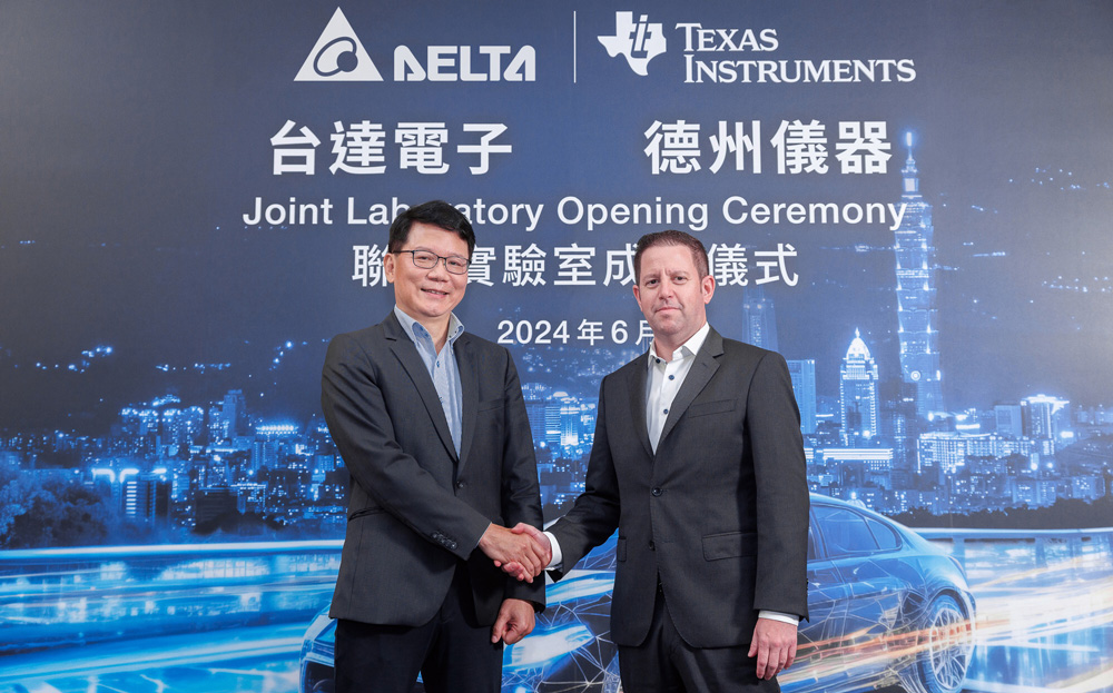 Left to right: Delta Electronics’ James Tang and Texas Instruments’ Amichai Ron. 