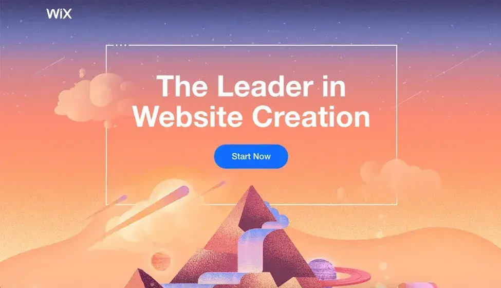 landing page examples wix
